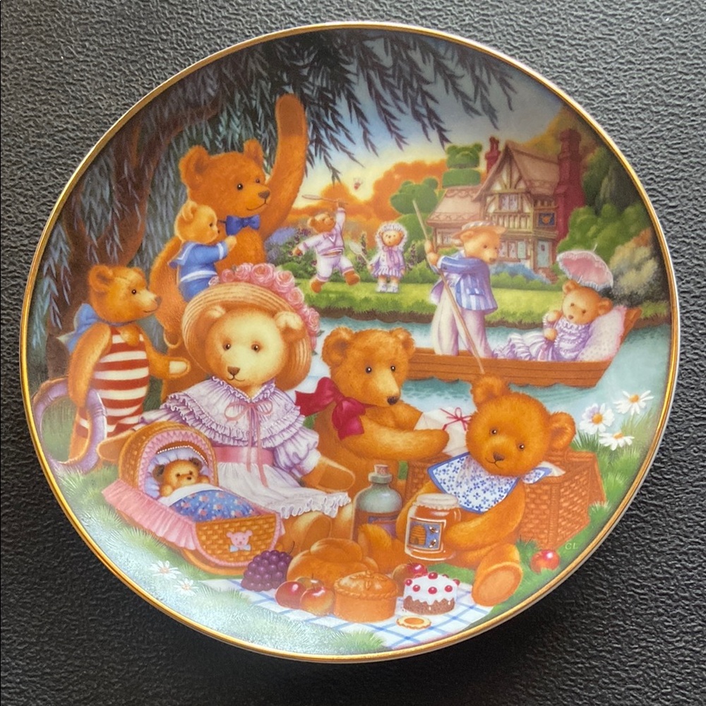 Charming Teddy Bear Picnic Plate